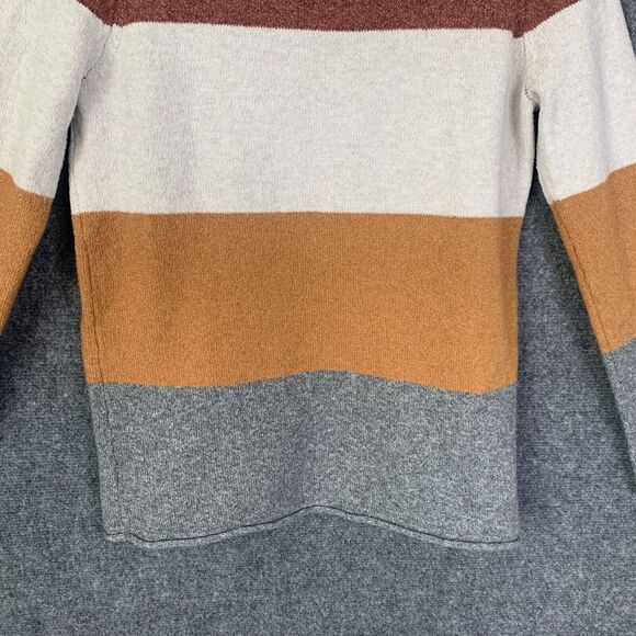 Pinque Long Sleeve Sweater Fall Block Colors Women S Rolled Hems - Picture 9 of 11